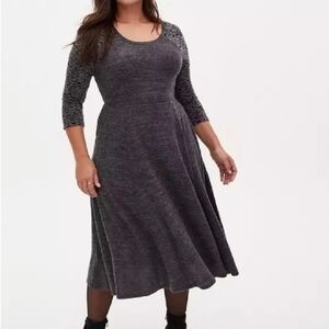Women's Torrid Midi Supersoft Grey Dress